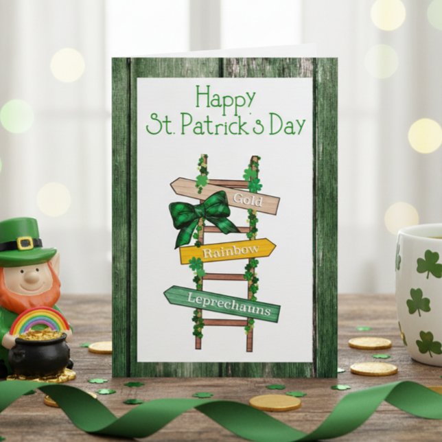 Cartes Pour Fêtes Annuelles Joyeuse Saint-Patrick Bois VertCarte Postale (Créateur téléchargé)