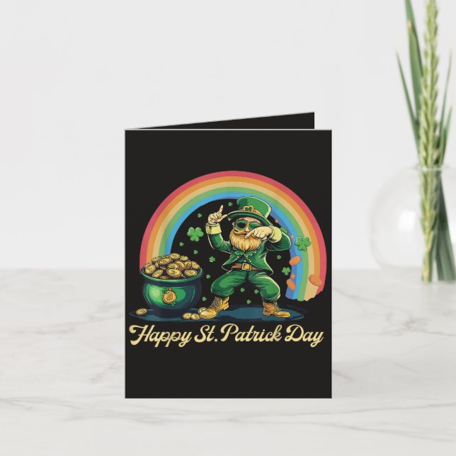 Cartes Pour Fêtes Annuelles Joyeuse Saint-Patrick Drôle Leprechaun (Devant)