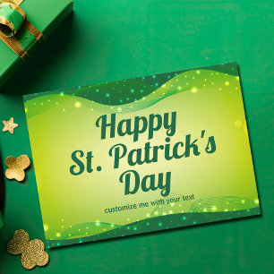Cartes Pour Fêtes Annuelles Joyeuse Saint-Patrick Mignon Vert Personnalisé Pai