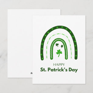 Cartes Pour Fêtes Annuelles Joyeuse Saint-Patrick minimaliste arc-en-ciel