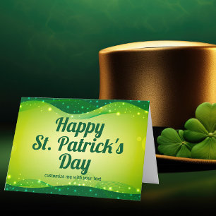 Cartes Pour Fêtes Annuelles Joyeuse Saint-Patrick personnalisée Cute Green Spa