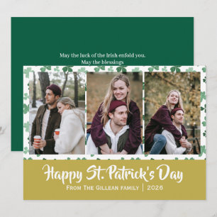 Cartes Pour Fêtes Annuelles Joyeuse Saint-Patrick Shamrocks famille 3 photo