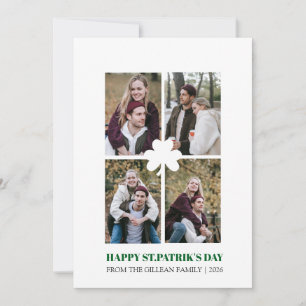 Cartes Pour Fêtes Annuelles Joyeuse Saint-Patrick Shamrocks photo de famille