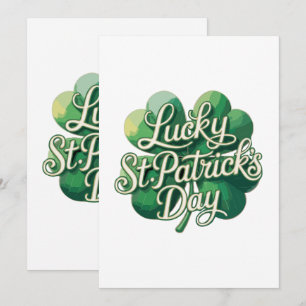 Cartes Pour Fêtes Annuelles Joyeuse Saint-Patrick Typographie Vintage