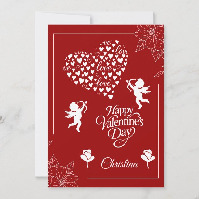 Cartes Pour Fêtes Annuelles Joyeuse Saint-Valentin (Devant)