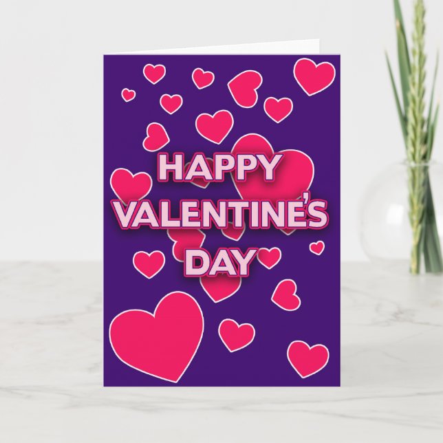 Cartes Pour Fêtes Annuelles Joyeuse Saint-Valentin (Devant)