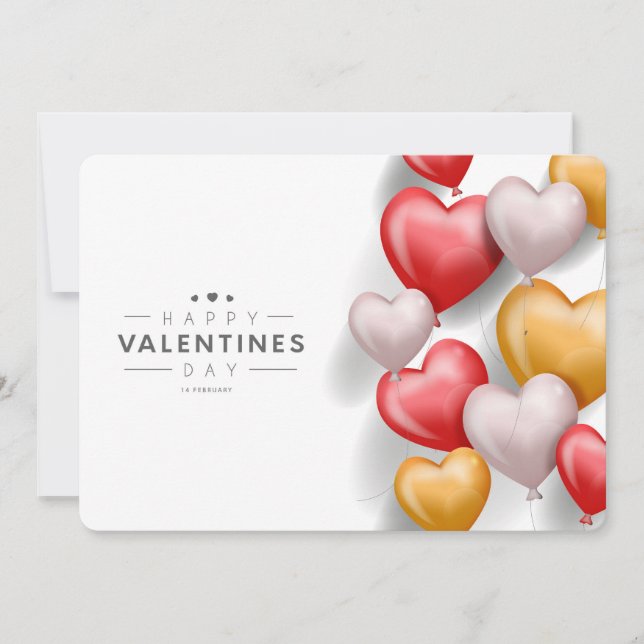 Cartes Pour Fêtes Annuelles Joyeuse Saint-Valentin  (Devant)