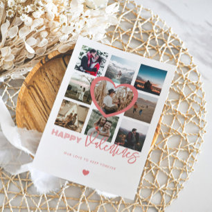 Cartes Pour Fêtes Annuelles Joyeuse Saint-Valentin 9 Collage de photos Couple