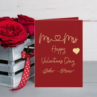 Cartes Pour Fêtes Annuelles Joyeuse Saint-Valentin à M. et Mme