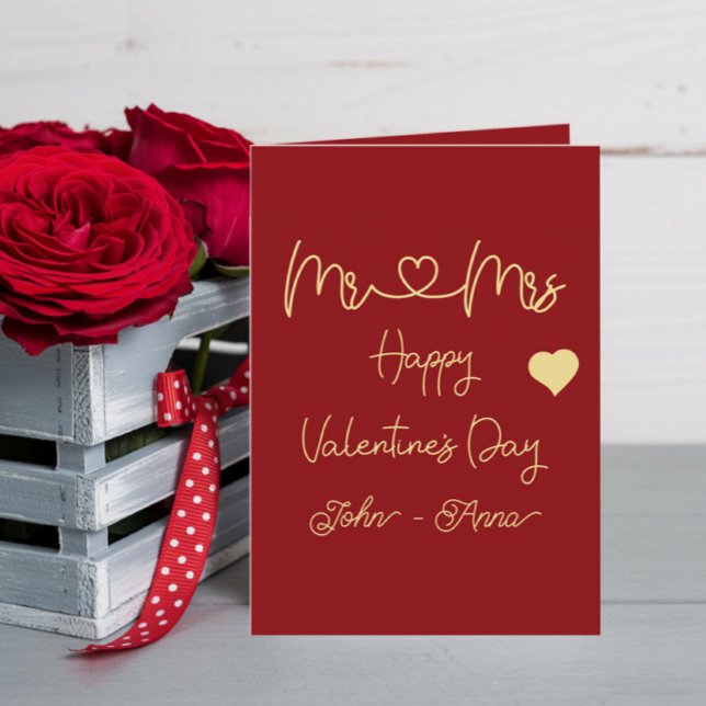 Cartes Pour Fêtes Annuelles Joyeuse Saint-Valentin à M. et Mme (Créateur téléchargé)