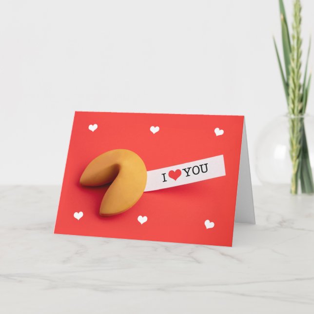 Cartes Pour Fêtes Annuelles Joyeuse Saint-Valentin à tous Cookie Fortune  (Devant)
