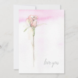 Cartes Pour Fêtes Annuelles Joyeuse Saint-Valentin Amour à vous Rose à Tige Ro