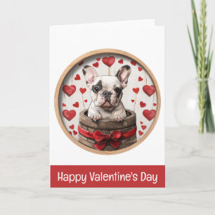 Cartes Pour Fêtes Annuelles Joyeuse Saint-Valentin Bouledogue Français