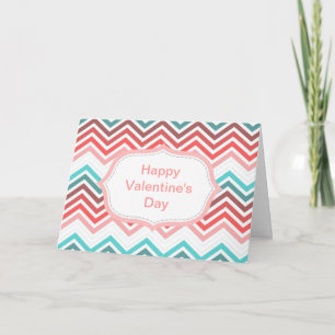 Cartes Pour Fêtes Annuelles Joyeuse Saint-Valentin, chevron coloré