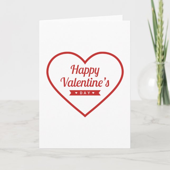 Cartes Pour Fêtes Annuelles Joyeuse Saint-Valentin Cœur (Devant)