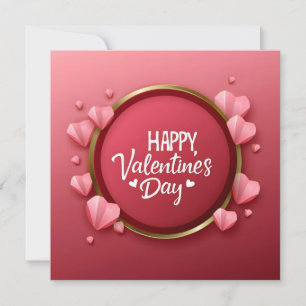 Cartes Pour Fêtes Annuelles Joyeuse Saint-Valentin Cœur Rouge Amour