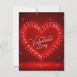 Cartes Pour Fêtes Annuelles Joyeuse Saint-Valentin Cœur Rouge Amour