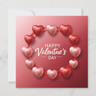 Cartes Pour Fêtes Annuelles Joyeuse Saint-Valentin Cœur Rouge Amour