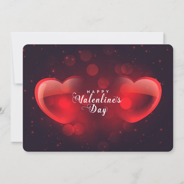 Cartes Pour Fêtes Annuelles Joyeuse Saint-Valentin Cœurs (Devant)