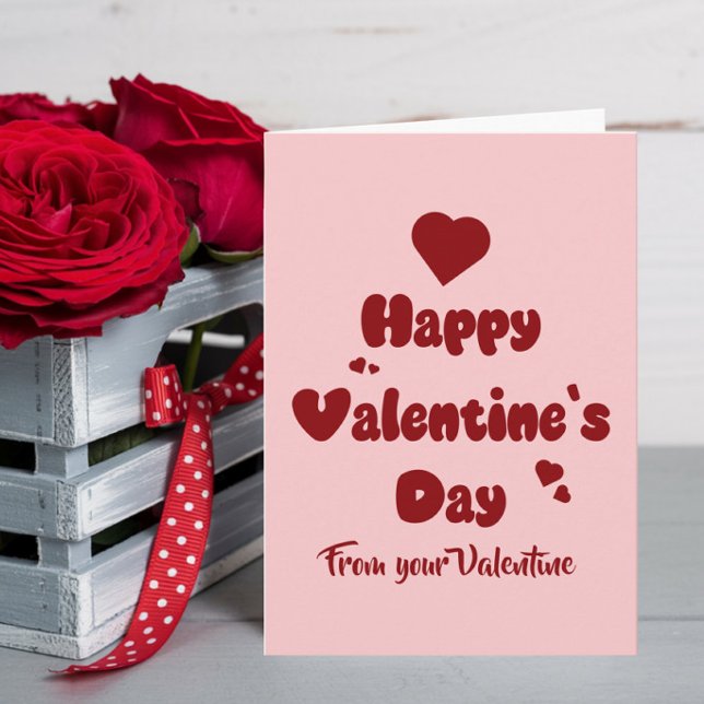 Cartes Pour Fêtes Annuelles Joyeuse Saint-Valentin Cœurs Mignons (Créateur téléchargé)