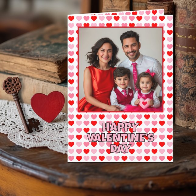 Cartes Pour Fêtes Annuelles Joyeuse Saint-Valentin Cœurs Photo et Texte Person (Créateur téléchargé)