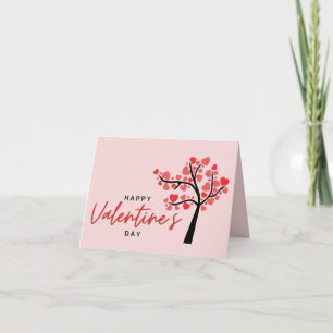 Cartes Pour Fêtes Annuelles Joyeuse Saint-Valentin Cœurs roses et rouges