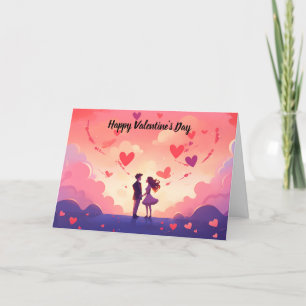 Cartes Pour Fêtes Annuelles Joyeuse Saint-Valentin Couple