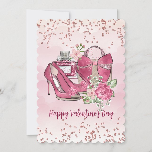 Cartes Pour Fêtes Annuelles Joyeuse Saint-Valentin créations féminines (Devant)