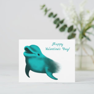 Cartes Pour Fêtes Annuelles Joyeuse Saint-Valentin - Dauphin Chanceux