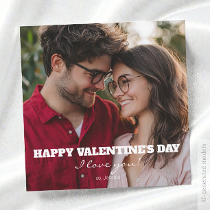 Cartes Pour Fêtes Annuelles Joyeuse Saint-Valentin Je T'Aime XO Photo Moderne