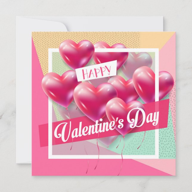 Cartes Pour Fêtes Annuelles Joyeuse Saint-Valentin Joli Message de Voeux Tenda (Devant)