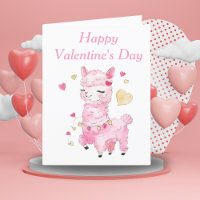 Joyeuse Saint-Valentin Lama Aquarelle