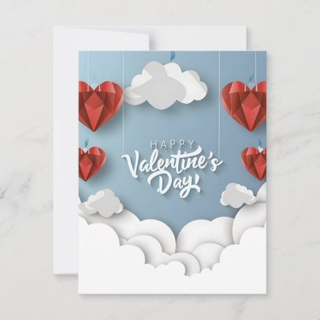Cartes Pour Fêtes Annuelles Joyeuse Saint-Valentin Moderne  (Devant)