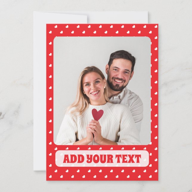 Cartes Pour Fêtes Annuelles Joyeuse Saint-Valentin Moderne Amour Motif (Devant)