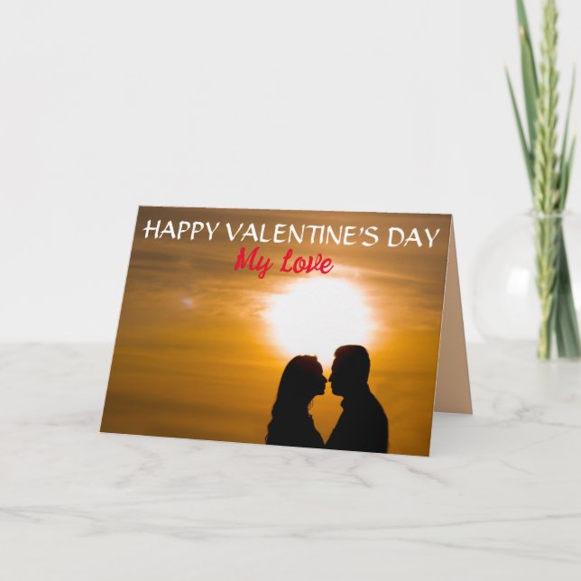 Cartes Pour Fêtes Annuelles Joyeuse Saint-Valentin mon amour (Devant)