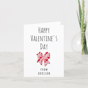 Cartes Pour Fêtes Annuelles Joyeuse Saint-Valentin Nœud Papillon Motif de Cœur