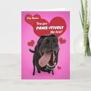 Cartes Pour Fêtes Annuelles Joyeuse Saint-Valentin Nom Personnalisé Chien Drôl