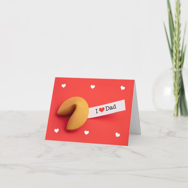Cartes Pour Fêtes Annuelles Joyeuse Saint-Valentin Papa Cookie Chanceux (Devant)
