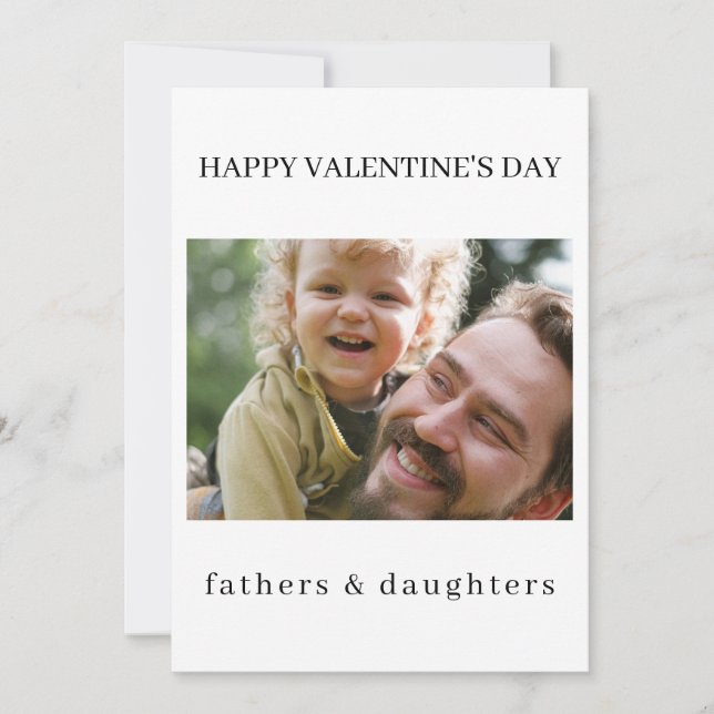 Cartes Pour Fêtes Annuelles Joyeuse Saint-Valentin Papa et Fille Amour (Devant)