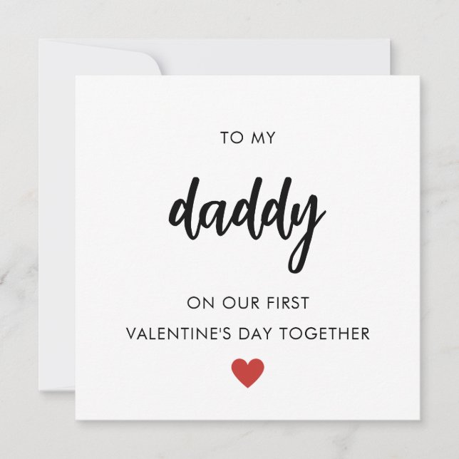 Cartes Pour Fêtes Annuelles Joyeuse Saint-Valentin papa pour la première fois (Devant)