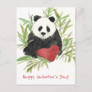 Cartes Pour Fêtes Annuelles Joyeuse Saint-Valentin Petit-Fils Panda Ours