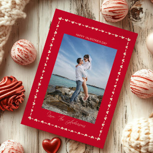 Cartes Pour Fêtes Annuelles Joyeuse Saint-Valentin Photo Bordure de cœur fanta