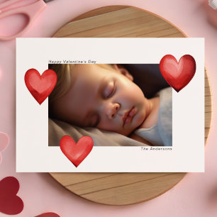 Cartes Pour Fêtes Annuelles Joyeuse Saint-Valentin Photo moderne personnalisé
