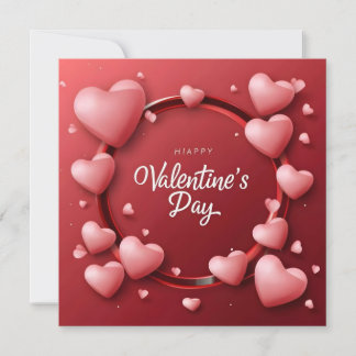 Cartes Pour Fêtes Annuelles Joyeuse Saint-Valentin Red Heart