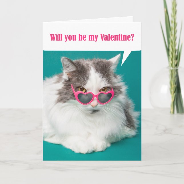 Cartes Pour Fêtes Annuelles Joyeuse Saint-Valentin Sois Mienne Joli Chat dans  (Devant)