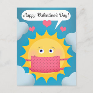 Cartes Pour Fêtes Annuelles Joyeuse Saint-Valentin Soleil dans Masque de Prote