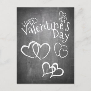 Cartes Pour Fêtes Annuelles Joyeuse Saint Valentin sur un tableau noir