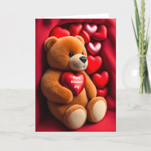 Cartes Pour Fêtes Annuelles Joyeuse Saint-Valentin Teddy Bear