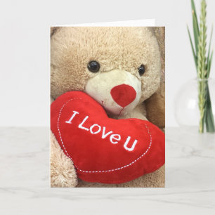 Cartes Pour Fêtes Annuelles Joyeuse Saint-Valentin Teddy Bear