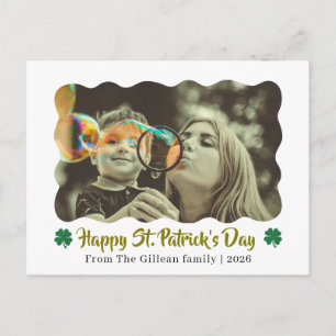 Cartes Pour Fêtes Annuelles Joyeuse St. Patrick famille Shamrocks 1 photo